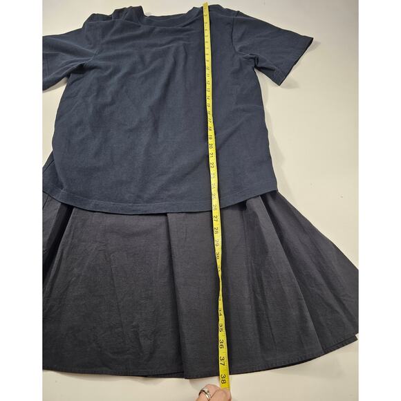 Cos black long Layered lower pleat ruffle sweater dress short sleeve grunge emo - Picture 9 of 9